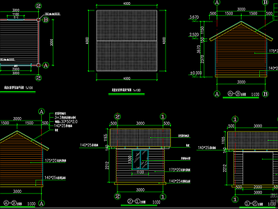 售货亭小木屋 施工图