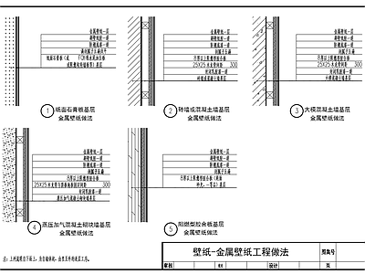 壁纸壁布节点说明 施工图