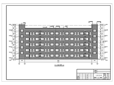 五层砖混结构宿舍楼建筑 施工图