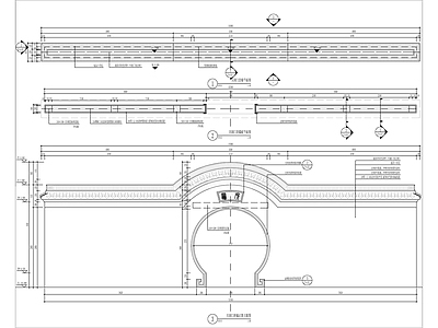 新中式月亮门景墙 施工图