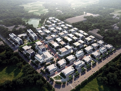 现代产业园 厂房规划
