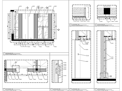 走道电梯厅墙身详图 施工图