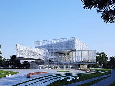 现代展览馆建筑