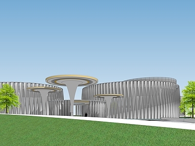 现代展览馆建筑