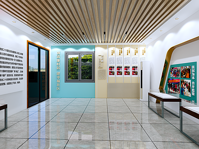 现代党建展厅 社区文化墙 文化墙 实践站 党建 展厅