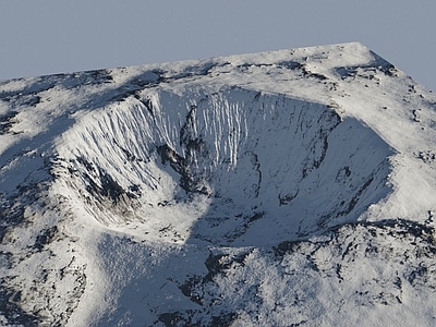 现代景观山体微地形 地形 陨石坑