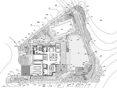 别墅景观绿化平面图
