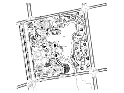 城市公园景观总平面图