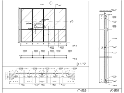 玻璃门精品大样图 施工图 通用节点
