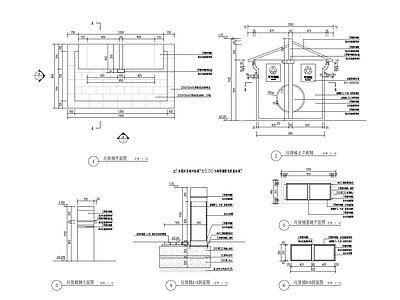 垃圾桶详图 施工图