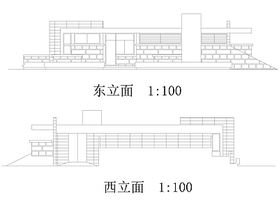 小区入口特色景观值班建筑 施工图