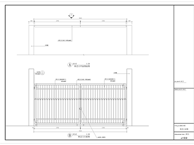 铁艺大门详图 施工图 通用节点