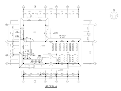 工厂小型餐厅加宿舍建筑图 施工图 工业建筑