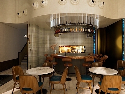 【SU悬赏模型】现代风格酒吧 酒吧台 建议用Enscape、Lumion渲染