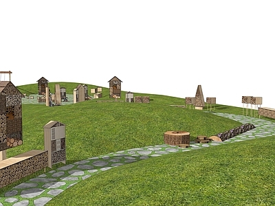 现代乡村公园  昆虫小屋