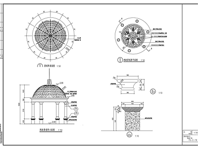 欧式叶子亭 施工图