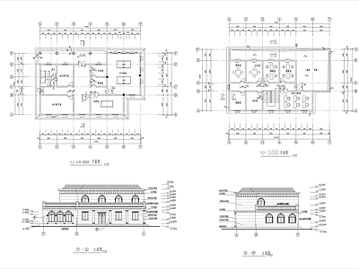 村活动中心建筑 施工图