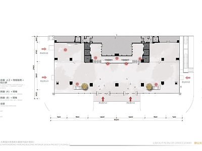 办公楼大堂室内 施工图