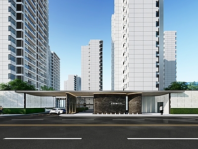 现代小区入口大门