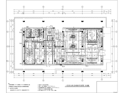 工装消火栓及喷淋平面 施工图 建筑给排水 给排水图