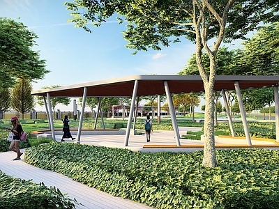 现代景观公园 游园广场 街边公园