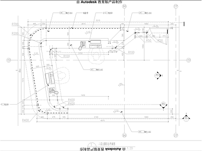 工装服务台节点大样 施工图 前台 家具节点详图