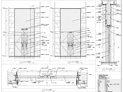 金属门通用节点 施工图 通用节点