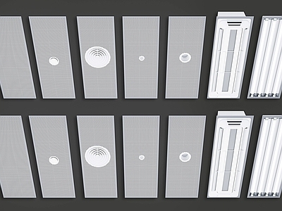 现代出风口 灯管组件 集成吊顶组件 排风口回风口空调 风管机空调