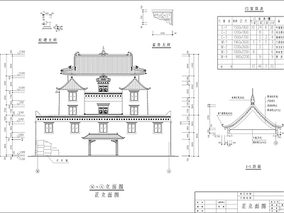 斯古拉寺庙全套建筑 施工图 古建
