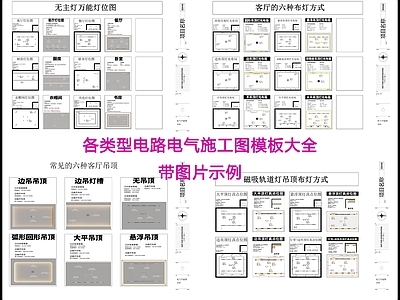 各类型电路电气模板 施工图 建筑电气 电气图