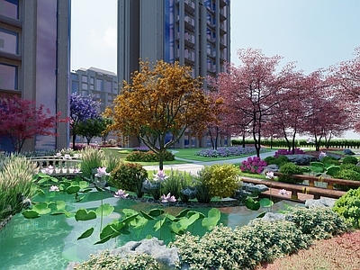 现代小区景观 住宅景观