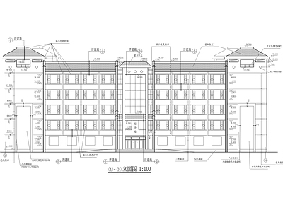 某学校学生公寓楼建筑 施工图