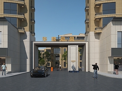 现代小区入口大门