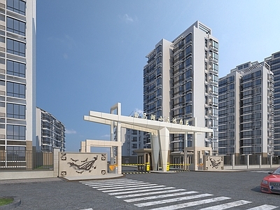 现代小区入口大门