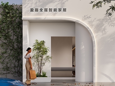 现代家居门头门面 服装店门头