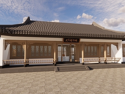 新中式展览馆建筑