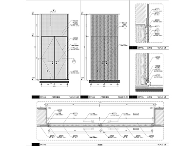 工装门通用大样详图 施工图 通用节点