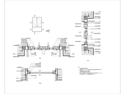 断桥铝合金窗节点 施工图