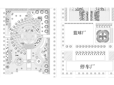 城市广场景观平面图