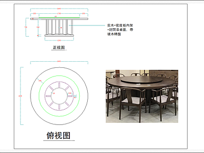 圆餐桌 图库