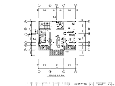 别墅给排水设计 施工图 建筑给排水 给排水图