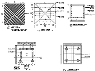 铝制仿真茅草亭 施工图