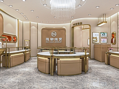 现代珠宝店 珠宝展示柜 首饰店 商场柜台 饰品店 展示柜 展柜 中岛