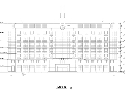 七层消防队办公楼建筑 施工图