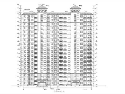 欧式高层住宅建筑 施工图