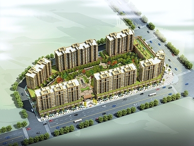 欧式小区景观 住宅景观