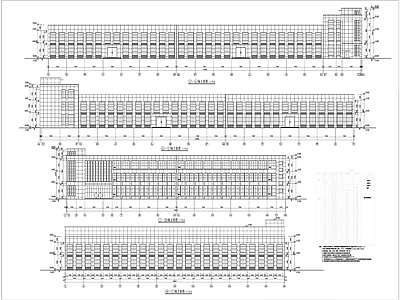 现代多层厂房建筑 施工图 工业建筑