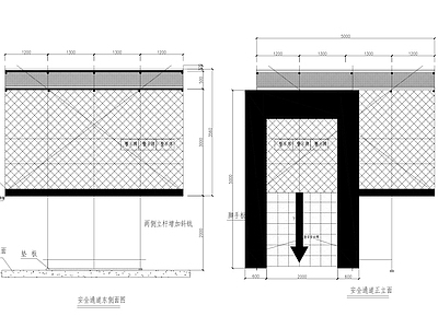 脚手架下安全通道 施工图