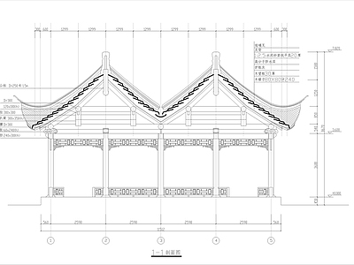木结构六角连亭详图 施工图
