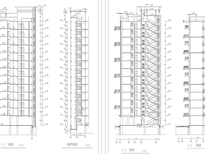 高层住宅楼建筑 施工图